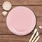 24 Count Light Pink Party Plates 7" Round Solid Color Paper Plates for Cake and Treats